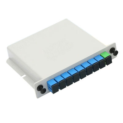 1X8 Single Mode PLC Fiber Optic Splitter with SC FC Connection for FTTH and PON Networks