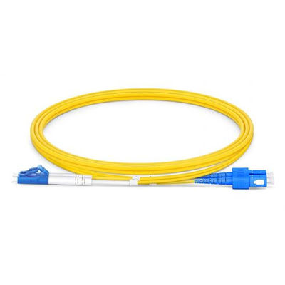 LC UPC to SC UPC Duplex G.652.D Single Mode PVC 2.0mm Fiber Optic Patch Cord for High-Speed Data Transmission