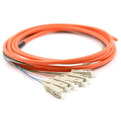SC UPC 12 Fibers OM1 Multimode Bunch PVC 0.9mm Fiber Optic Patch Cord with Jacket FOPT