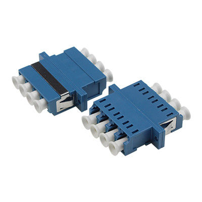 LC UPC Quad Welding Symmetry-type Fiber Optic Adapter With Flange for Precise Optical Coupling