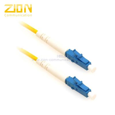 Singlemode LC to LC Simplex Fiber Optic Patch Cord with 3.0mm Yellow PVC Jacket and G.652D or G.657A Fiber Unit