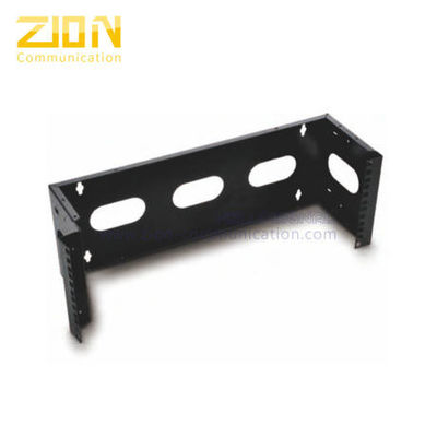 SPCC Cold Rolled Steel Wall Mount Bracket with 2U-7U Capacity and Black Powder Painted Finish