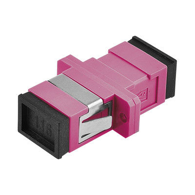 SC OM4 SX Welding Adapter with Flange Fiber Optic Adapter Featuring ≤ 0.2dB Alternating Loss Ceramic or Metal Sleeve and -40 to +85℃ Operating Temperature