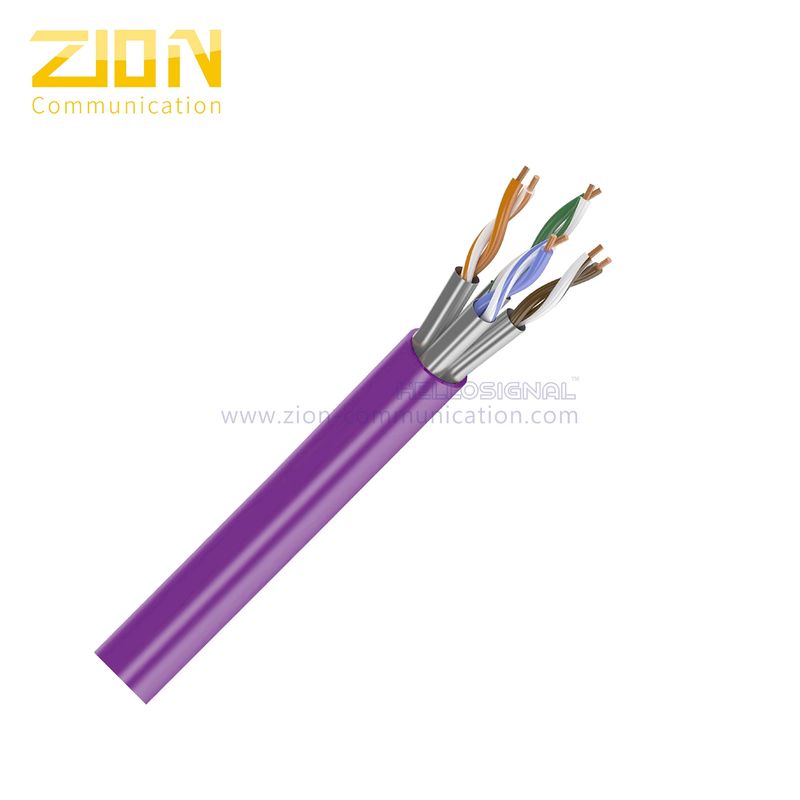 U/FTP CAT 6A Network Cable with LSZH Jacket 23 AWG Bare Copper and 500MHz Bandwidth for High-Speed Data Transmission