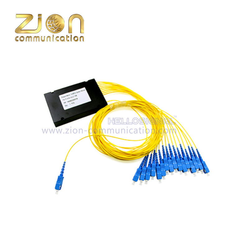 1x4/8/16 PLC Fiber Optic Splitter in ABS Box with SC/LC/FC/ST Connectors and UPC/APC Options