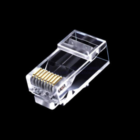 Unshielded CAT6 Pass Through Modular Plug RJ45 Connector with 8P/8C Configuration